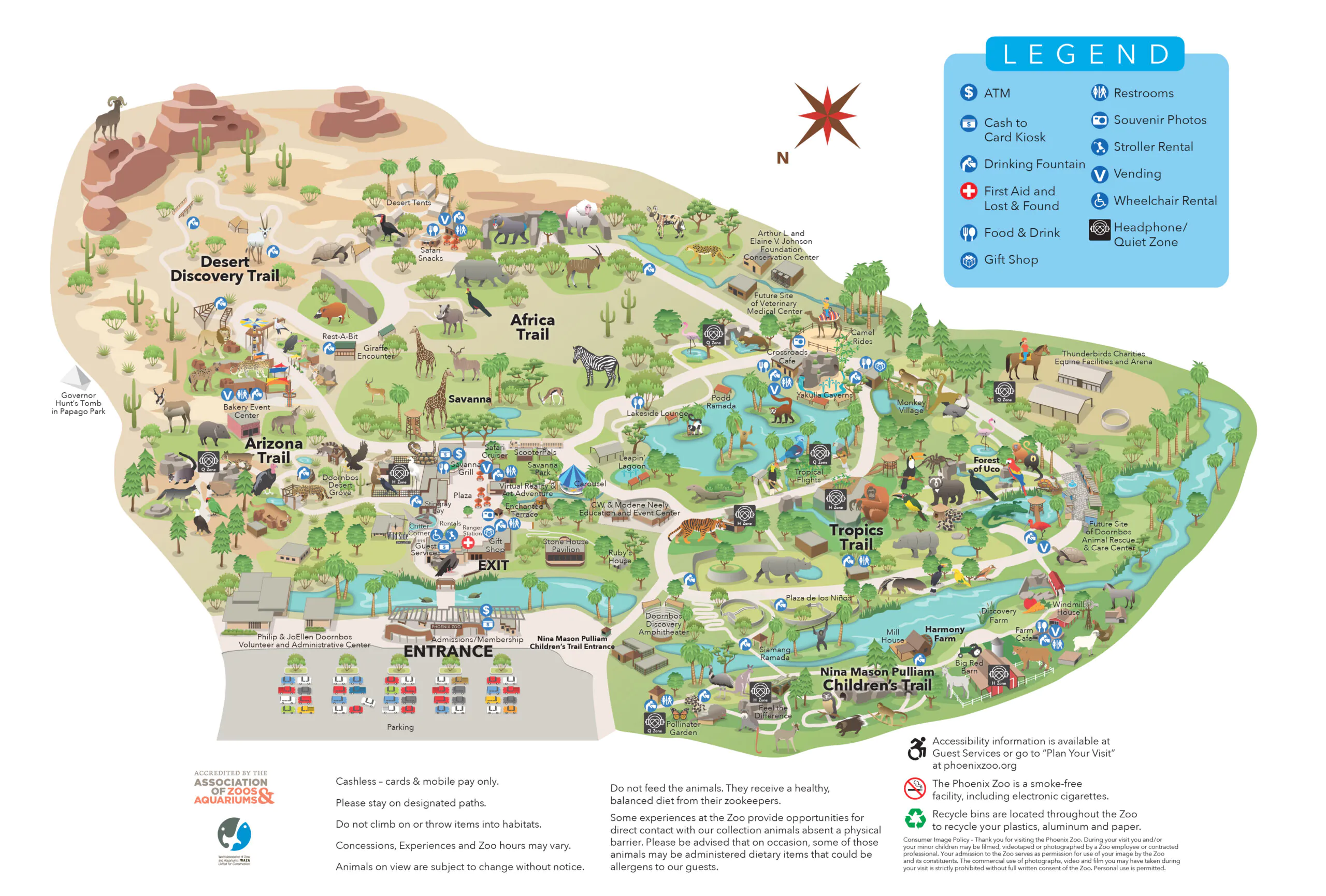Phoenix Zoo map